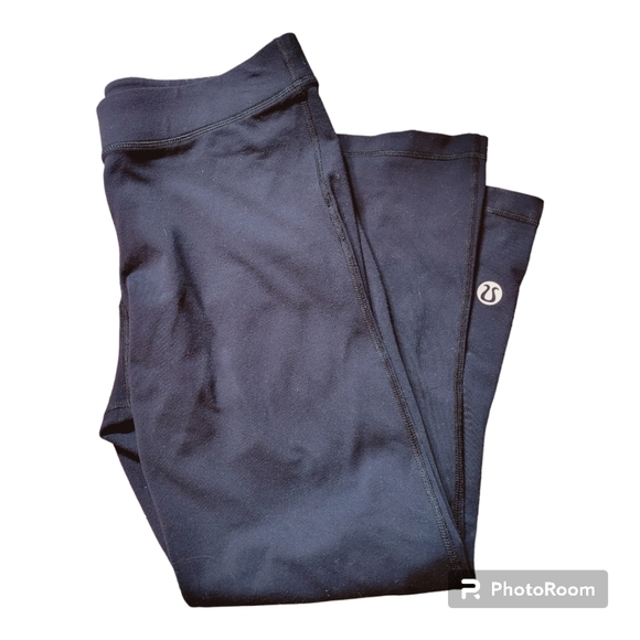Lululemon Athletica Black Cropped Wide Leg Leggings - Picture 6 of 7